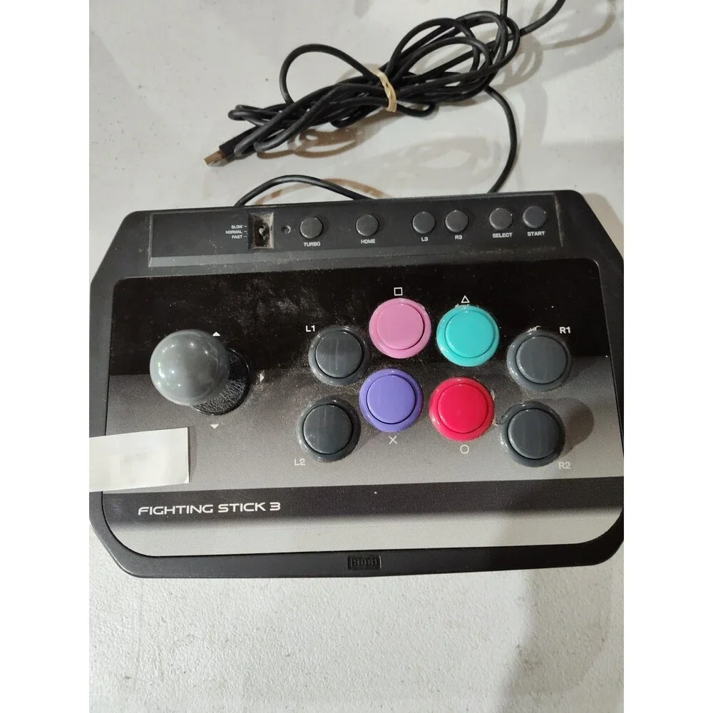 Hori Fighting Stick 3 Wired USB Arcade Controller for PS3/PC - Untested